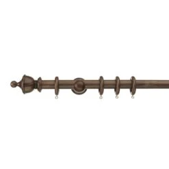 Sherwood Urn Finial Fixed Wooden Curtain Pole With Rings 31 Sherwood Urn Finial Fixed Wooden Curtain Pole With Rings -Home Furnishing Store 30829948