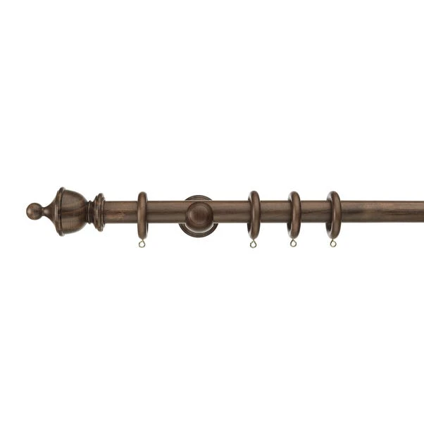 Sherwood Urn Finial Fixed Wooden Curtain Pole With Rings 15 Sherwood Urn Finial Fixed Wooden Curtain Pole With Rings - Image 13