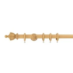 Sherwood Urn Finial Fixed Wooden Curtain Pole With Rings 30 Sherwood Urn Finial Fixed Wooden Curtain Pole With Rings -Home Furnishing Store 30829950