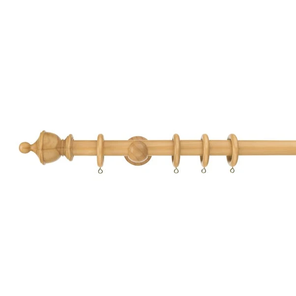 Sherwood Urn Finial Fixed Wooden Curtain Pole With Rings 14 Sherwood Urn Finial Fixed Wooden Curtain Pole With Rings - Image 12