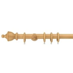 Sherwood Urn Finial Fixed Wooden Curtain Pole With Rings 25 Sherwood Urn Finial Fixed Wooden Curtain Pole With Rings -Home Furnishing Store 30829970