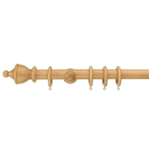 Sherwood Urn Finial Fixed Wooden Curtain Pole With Rings 9 Sherwood Urn Finial Fixed Wooden Curtain Pole With Rings - Image 7