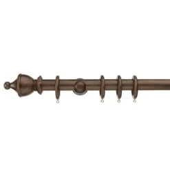 Sherwood Urn Finial Fixed Wooden Curtain Pole With Rings 23 Sherwood Urn Finial Fixed Wooden Curtain Pole With Rings -Home Furnishing Store 30829978