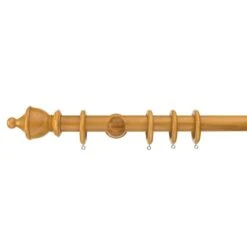 Sherwood Urn Finial Fixed Wooden Curtain Pole With Rings 22 Sherwood Urn Finial Fixed Wooden Curtain Pole With Rings -Home Furnishing Store 30829981
