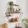 Industrial Metal Hexagonal Shelf 2 Industrial Metal Hexagonal Shelf -Home Furnishing Store 30834255