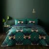 Luxe Cranes Emerald Bedspread -Home Furnishing Store 30834637