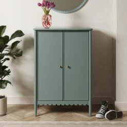 Remi Scalloped Hallway Unit, Lilypad Green