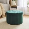 Velvet Large Round Ottoman 1 Velvet Large Round Ottoman -Home Furnishing Store 30835308