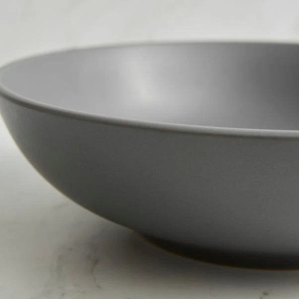 Charcoal Stoneware Pasta Bowl 4 Charcoal Stoneware Pasta Bowl - Image 2