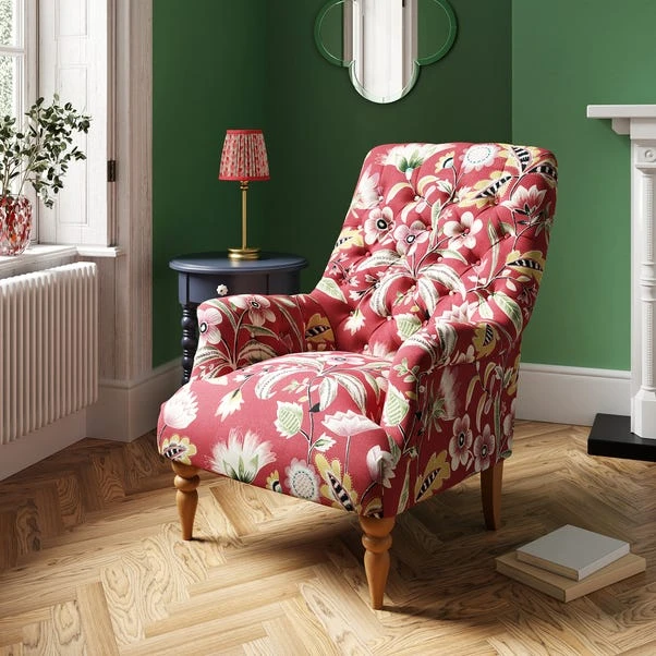 Bibury Button Joy Floral Print Occasional Armchair 3 Bibury Button Joy Floral Print Occasional Armchair