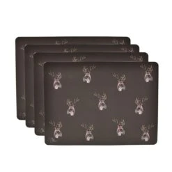 Meg Hawkins Set Of 4 Stag Placemats