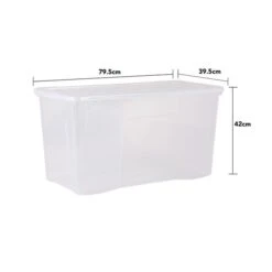 Wham Crystal Set Of 3 Clear Boxes & Lids, 110L 12 Wham Crystal Set Of 3 Clear Boxes & Lids, 110L -Home Furnishing Store 30839065 alt04
