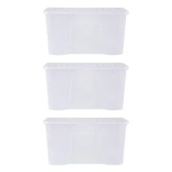 Wham Crystal Set Of 3 Clear Boxes & Lids, 110L 13 Wham Crystal Set Of 3 Clear Boxes & Lids, 110L -Home Furnishing Store 30839065 alt05