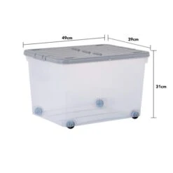 Wham Set Of 3 Storage Boxes With Wheels & Lid -Home Furnishing Store 30839240 alt05