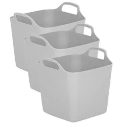 Wham Flexi-Store Set Of 3 Grey Tubs, 15L -Home Furnishing Store 30839263 alt03