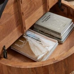 Jaya Round Storage Coffee Table, Mango Wood 13 Jaya Round Storage Coffee Table, Mango Wood -Home Furnishing Store 30844421 alt02