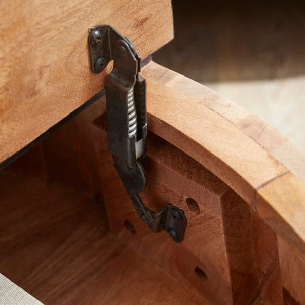 Jaya Round Storage Coffee Table, Mango Wood 6 Jaya Round Storage Coffee Table, Mango Wood - Image 4