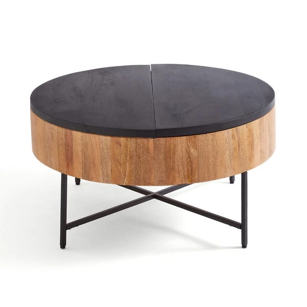 Jaya Round Storage Coffee Table, Mango Wood 10 Jaya Round Storage Coffee Table, Mango Wood - Image 8