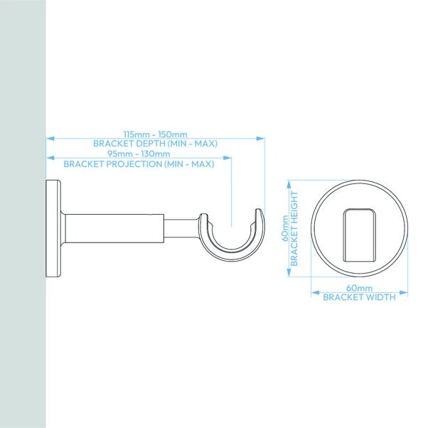 Reactive Glaze Extendable Metal Eyelet Curtain Pole 20 Reactive Glaze Extendable Metal Eyelet Curtain Pole - Image 18