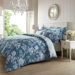 Holly Willoughby Bryony Blue Reversible Duvet Cover And Pillowcase Set 20 Holly Willoughby Bryony Blue Reversible Duvet Cover And Pillowcase Set -Home Furnishing Store 30848068