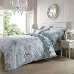 Holly Willoughby Bryony Blue Reversible Duvet Cover And Pillowcase Set 21 Holly Willoughby Bryony Blue Reversible Duvet Cover And Pillowcase Set -Home Furnishing Store 30848068 alt02