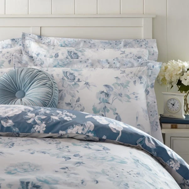 Holly Willoughby Bryony Blue Reversible Duvet Cover And Pillowcase Set 5 Holly Willoughby Bryony Blue Reversible Duvet Cover And Pillowcase Set - Image 3