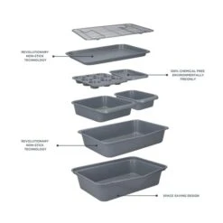 MasterClass Smart Ceramic Non Stick Individual Baking Tray 9 MasterClass Smart Ceramic Non Stick Individual Baking Tray -Home Furnishing Store 30848893 alt03