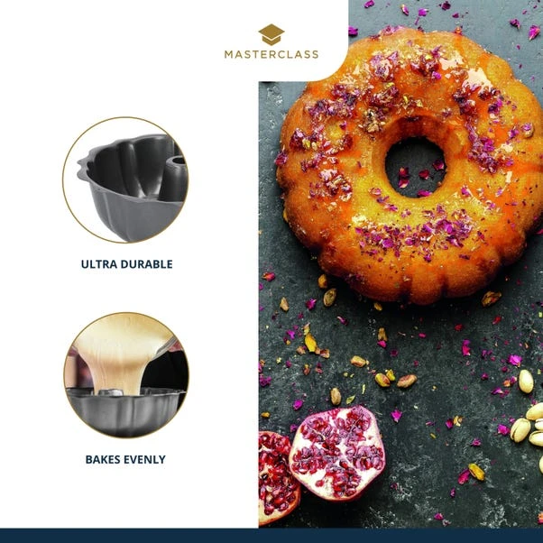 MasterClass Non Stick Fluted Cake Pan Round 27cm 10 MasterClass Non Stick Fluted Cake Pan Round 27cm - Image 8