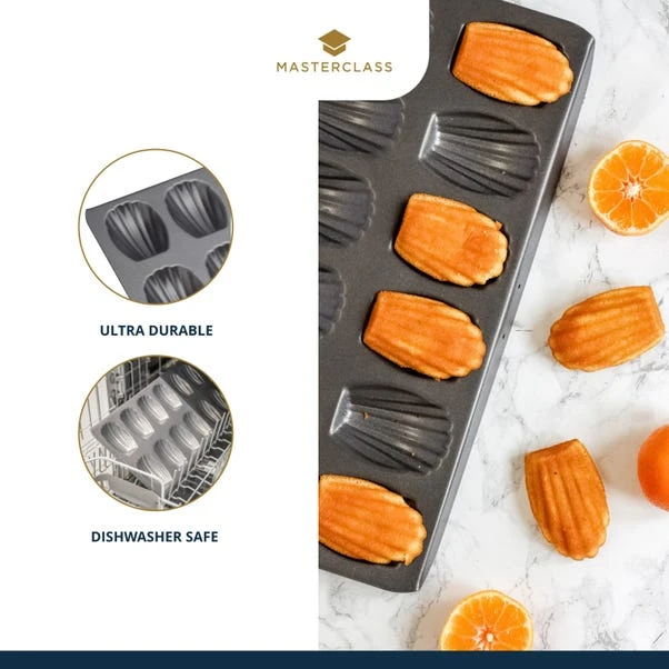 MasterClass Non Stick 12 Cup Madeleine Pan 40cm X 20cm 9 MasterClass Non Stick 12 Cup Madeleine Pan 40cm X 20cm - Image 7