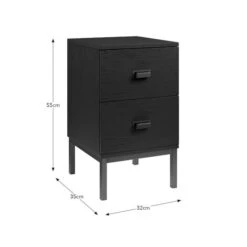 Fulton 2 Drawer Slim Bedside Table -Home Furnishing Store 30848997 alt09