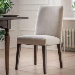 Matola Set Of 2 Dining Chairs, Linen