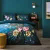 Arabella Blue Floral Luxury Velvet Duvet Cover & Pillowcase Set 2 Arabella Blue Floral Luxury Velvet Duvet Cover & Pillowcase Set -Home Furnishing Store 30854984