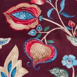 Delilah Purple Floral Fruit Tree Luxury Velvet Duvet Cover & Pillowcase Set -Home Furnishing Store 30855002 alt02