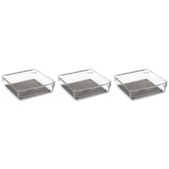 Set Of 3 Large Square Drawer Organisers
