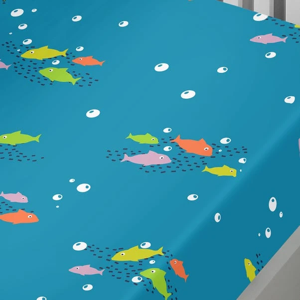 Sealife Multicoloured Single Fitted Sheet 3 Sealife Multicoloured Single Fitted Sheet