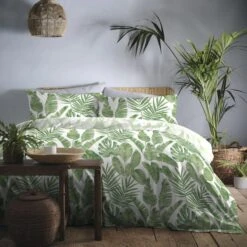 Tahiti Green Duvet Cover And Pillowcase Set -Home Furnishing Store 30858204