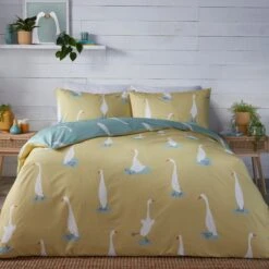 Fusion Puddles The Duck Yellow Duvet Cover And Pillowcase Set 22 Fusion Puddles The Duck Yellow Duvet Cover And Pillowcase Set -Home Furnishing Store 30858291