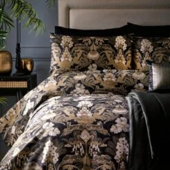 Laurence Llewelyn-Bowen Suburban Jungle Duvet Cover And Pillowcase Set Black -Home Furnishing Store 30858380 alt01