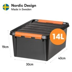 SmartStore Pro Box 14L With Inserts, Black & Orange -Home Furnishing Store 30859451 alt02