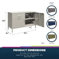 Bradford 2 Door Metal Accent Cabinet 37 Bradford 2 Door Metal Accent Cabinet -Home Furnishing Store 30860009 alt09