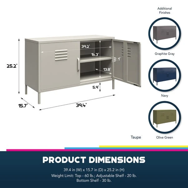 Bradford 2 Door Metal Accent Cabinet 10 Bradford 2 Door Metal Accent Cabinet - Image 8