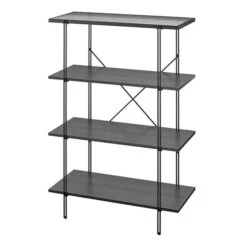 Wainwright 4 Shelf Bookcase, Black Oak 10 Wainwright 4 Shelf Bookcase, Black Oak -Home Furnishing Store 30860055 alt03