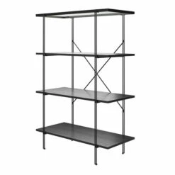 Wainwright 4 Shelf Bookcase, Black Oak 12 Wainwright 4 Shelf Bookcase, Black Oak -Home Furnishing Store 30860055 alt05
