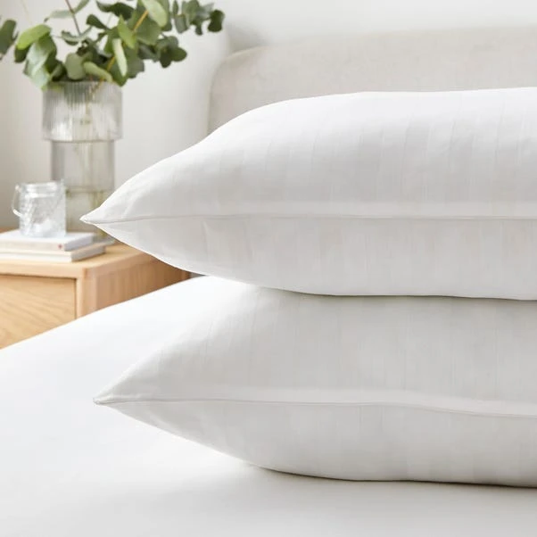 Hotel Pack Of 2 Luxury Cotton Front Sleeper Pillows 4 Hotel Pack Of 2 Luxury Cotton Front Sleeper Pillows - Image 2