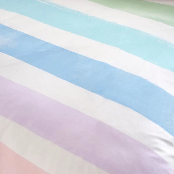 Rainbow Watercolour Stripe Duvet Cover & Pillowcase Set 14 Rainbow Watercolour Stripe Duvet Cover & Pillowcase Set - Image 12
