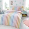 Rainbow Watercolour Stripe Duvet Cover & Pillowcase Set -Home Furnishing Store 30861124