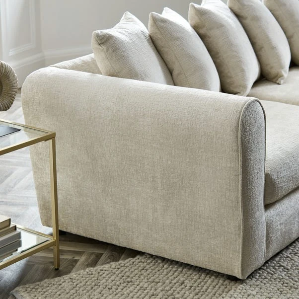 Blake Curved Arm Scatter Back Soft Texture Chenille Light Natural Corner Chaise 17 Blake Curved Arm Scatter Back Soft Texture Chenille Light Natural Corner Chaise - Image 15