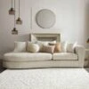 Blake Curved Arm Scatter Back Soft Texture Chenille Light Natural Corner Chaise -Home Furnishing Store 30861327