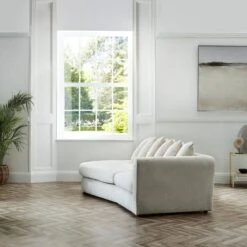 Blake Curved Arm Scatter Back Soft Texture Chenille Light Natural Corner Chaise 25 Blake Curved Arm Scatter Back Soft Texture Chenille Light Natural Corner Chaise -Home Furnishing Store 30861327 alt03