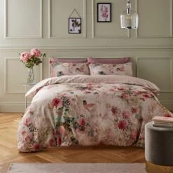 Aldridge Dramatic Floral Cotton Sateen Duvet Cover And Pillowcase Set -Home Furnishing Store 30862342